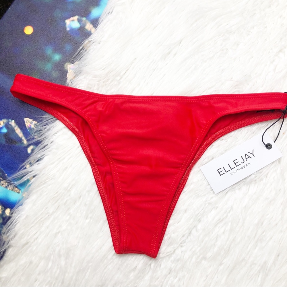 NWT! Ellejay red swim bikini swim bottoms